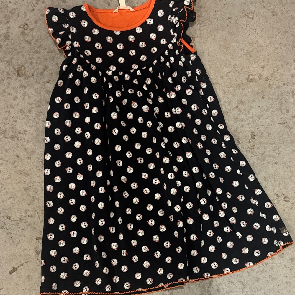 Matilda Jane Black and Orange Polka Dot Dress
